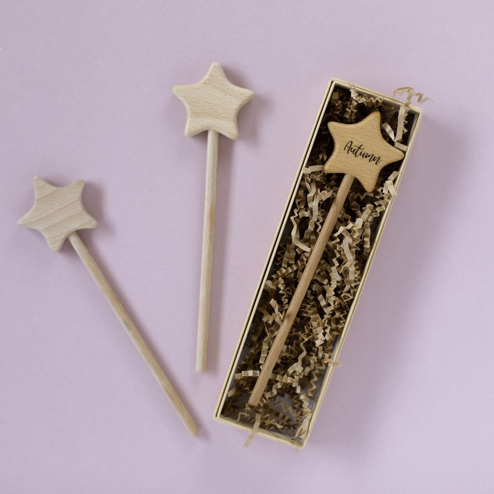 Personalized Handmade Wooden Star Wand | Fairy Wand | Magic Wand | Star Wand